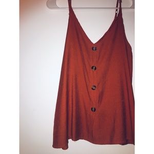 BOGO SALE💕 Burnt Orange Button Down Tank